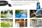 FOTING Sump Pump Automatic 3/4HP Clean/Dirty Submersible Water Pump, 3500GPH Utility Pump Thermoplastic Electric Portable Transfer Water Pump for Swimming Pool Garden Pond Basement with 16ft Long Cord