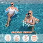WERNNSAI Inflatable Pool Floats for Adults - 2 Pack Water Hammock Fabric Mesh Pool Rafts Portable Multi-Purpose Floating Swimming Hammock Water Lounge Chair Drifter for Summer Beach Party