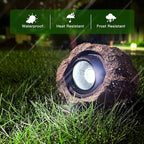 Solar Rock Lights Outdoor, 4 Pack Solar Spotlights Outdoor Waterproof Super Bright Rock Light, Adjustable Light Angle Landscape Rocks for Decks Yard Pathway Walkway Patio Lawn