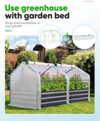 Quictent Mini Greenhouse for Indoor Outdoor, Portable Small Tabletop Green House Kit, Upgraded Waterproof UV-Resistant Seed Starter Hot House, Interior Space Expanded, 71"x36"x36", White