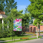 Butterfly Garden Flag Vertical Double Sided Outdoor Yard Flags 12.5x18 Inch Burlap Banners for House Lawn