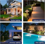 Gardenreet Brass Path Lights Copper, Low Voltage LED Landscape Pathway Lights, 12V Outdoor Waterproof Landscape Lighting(Hat) for Walkway Driveway Garden Yard Without G4 Bulb