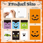 CNhoqc Halloween Lawn Leaf Bags - 24Pcs Halloween Theme Pumpkin Black Cat Ghost Mummy Patterns Waste Bags with Twist Ties, Large Grass Plastic Trash Container for Garden Outdoor Halloween Decorations
