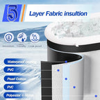 Merapi XL 131 Gal Large Oval Ice Bath Tub for Athletes – Portable Cold Plunge Tub for Recovery, Foldable Multi-Layered Ice Bath for Home Gyms, Outdoor Use, and Family Cold Therapy