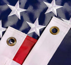 American Flag 8x12 ft: Long Lasting US Flag, Heavy Duty Nylon, Embroidered Stars, Sewn Stripes, Brass Grommets, UV Protection Perfect for Outdoors! USA Flag