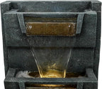 SunJet 39.3inches High Modern Water Fountain – 5-Tier Outdoor/Indoor Water Fountain with Soothing Water Sounds & Warm LED Light, Perfect for Garden, Patio, Home & Office