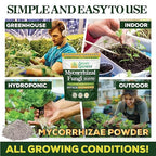 Mycorrhizal Fungi Organic Root Enhancer for Plants, Super Potent 100 Spores Per Gram, 5-Strain Blend, Rapid Results for Gardens, Houseplants, Lawns, Mycorrhizae Smart Grower 125 Grams for 125 Plants