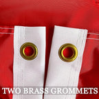 Outdoor Canadian Canada Flag Banner Embroidered 3x5 Double Sided- 3Ply Heavy Duty 300D Nylon(All Weather)- CAN Flag-2 Brass Grommets & 4 Rows Stitched
