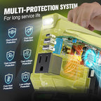 200W Power Inverter Compatibility with Ryobi 18V battery, DC 18V to AC 110V Battery Inverter, Portable Power Station Generator, Charger Adapter Powered Outlet with 2 USB Ports & 1 Type-C & 1 AC Outlet