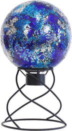 Echo Valley Blue/Aqua Gazing Globe, Hand Crafted Glass Globe, Outdoor Décor, 10 inch