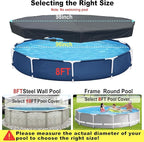 8 Ft Wintet Pool Cover, with Automatic Drain Round Pool Cover, One-Piece Quick Installation and Removal for Round Hot Tub and Spa Pool, Preventing Waterlogging, UV Protected