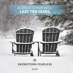 YEFU Adirondack Chair Plastic Weather Resistant, Patio Chairs 5 Steps Easy Installation, Looks Exactly Like Real Wood, Widely Used in Outdoor, Fire Pit, Outside, Garden, Campfire Chairs (Dark Grey)