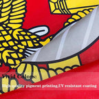 Jayus Double Sided US Marine Corps Military Flags 5x8 FT Outdoor - Vivid Colors 220D USMC Flag Banner with 3 Grommets