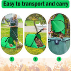 2025 New 60 Gallon Pop-Up Foldable Leaf Collector,Portable LeafBag,600D Oxford Cloth Leaves Pick Up Tool,Thicken Collapsible Leaves Picker Bag,Dustpan-Type Lawn Collector,Reusable Yard Garden Bag
