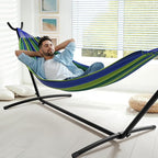 Sorbus 2-Person Hammock with Stand – 60" Cotton Blend Bed, Heavy Duty 450lbs Capacity, Portable with Carrying Case – for Garden, Patio, Outdoor, Camping, Gifts – Washable