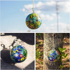 QFkris 4" Hand-Blown Glass Ornaments Glass Christmas Ornaments Friendship Balls for Christmas Tree Hanging Gardens Window Outdoor Gazing Ball Witch Balls for Women