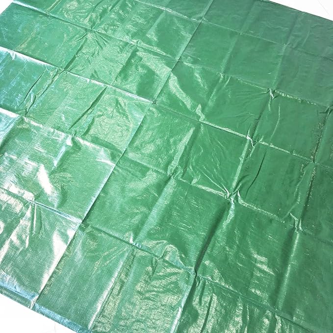 7x7 Ft Yard Garden Leaf Tarp W/ 4 Handles Waterproof Tarp for Sandbox Cover,Outdoor Tarpaulin,Lawn Debris,Landscape Pruning,Leaf Hauler,Tent Footprint,Camping Tent Mat,Patio Table,Yard Fire Pit Cover
