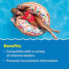 In The Swim 4 Inch Chlorine Sticks for Sanitizing Swimming Pools - Individually Wrapped, Slow Dissolving, Stabilized Chlorine Sanitizer - 90% Available Chlorine, 99% Trichlor - 25 Pounds