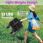 Wagons Carts Foldable,360 LBS Large Capacity Foldable Wagon Cart Collapsible Wagon with Wheels & Drink Holders,Utility Folding Cart for Camping Garden Beach Picinic Grocery Outdoor Shopping(Black)