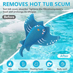 Hot Tub Scum Absorber Devilfish, 2PCS Reusable Hot Tub Oil Absorbing Floating Sponges for Spa/Pool, Hot Tub Scum Sponge Accessories to Soak Up Oils & Keep Water Clean