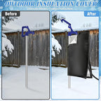Outdoor Faucet Covers for Winter, 35.4"H×13.4"W - Waterproof Oxford Fabric Water Faucet Cover, Freeze Protection Outdoor Faucets Hose Bibs for Wall Taps Garden, Lawn, and Sprinkler Systems