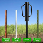 yarlung Fence Post Driver, 17 LBS Heavy Duty Hand Post Pounder with Handles for Metal U Posts, T Posts, Garden Wooden Fence, Black