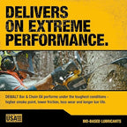 DEWALT – Biodegradable Bar & Chain Oil – Green, Eco-Friendly, Non-Toxic Professional Bar & Chainsaw Lubricant – Ultraclean All-Season Oil for Gas, Electric Saw, & Pole Saw, 16 oz (Case of 24)