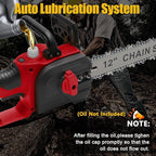Chainsaw for Milwauke M18 18V Battery, Cordless Chainsaw with 12-Inch Chain and Bar for Wood Cutting, Tree Trimming (only tool)