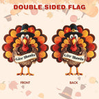 Thanksgiving Garden Flags 12x18 Inch Double Sided, Fall Turkey Yard Flags for Outside, Farmhouse Front Porch Outdoor Autumn Decor Holiday All Seasons Decoration