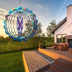 Butterfly Wind Spinners Outdoor - 12 inch Butterflies Outdoor Hanging Wind Sculptures Birthday Gifts for Women, Mom, Grandma, Gardening for Garden Decor for Outside, Patio, Yard, Lawn, Balcony