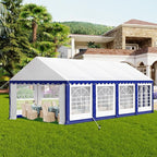 MFSTUDIO 13'x26' Party Tent, Outdoor Heavy Duty Party Tents with Removable Sidewalls, Large Canopy Tent Shelter for Outdoor Events Wedding Birthday, Blue