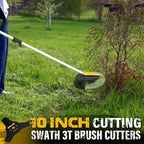 40V Weed Wacker Cordless, 8-Inch Cordless Pole Saw, Hedge Trimmer Cordless and Brush Cutter, 4-in-1 Multi Garden Tools with 2X20V 4.0Ah Batteries and Charger