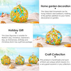 Hand Blown Glass Witch Ball,Glass Ornament Hanging Garden Gazing Ball Indoor Outdoor Home Décor. (5)