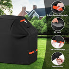 59Inch Heavy Duty Grill Cover for Outdoor Grill Thick Waterproof UV & Fade Resistant BBQ Cover with Adjustable Straps, Suitable for Weber,Black Stone, Charbroil etc, Black