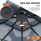 12 Ft. W X 12 Ft. D Aluminum Patio Hardtop Gazebo