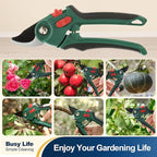 Yocada Garden Pruning Shears 2 Pack Garden Clippers Steel Shears Scissors for Gardening Sharp Handheld Heavy Duty Hedge Plant Branch Clippers Scissors Pruners Tools