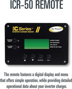 Go Power GP-IC2000-12-PKG 3-in-1 Inverter Charger, 2000W Pure Sine Wave Output, 12V to 120V AC, 3400W Surge Capacity, 100 Amp Charger, Dual 50 Amp Transfer Switch, 12V for RV, Marine, and Off-Grid Use