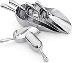 New Star Foodservice 34523 One-Piece Cast Aluminum Round Bottom Bar Ice Flour Utility Scoop, 12-Ounce, Silver (Hand Wash Only)