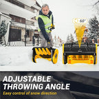 Cordless Snow Shovel, 40V | 13-Inch | 4.0-Ah High Power Brushless Snow Blower, Battery-Powered Snow Blower for Patio, Deck, Driveway (2 * 40V Battery & Quick Charger Included)