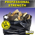 Heavy Duty Contractor Bags, Extra Large Trash Bags, Twist Tie Closure, Black, 42 Gallon, 20 Count