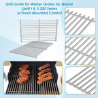 7637 17.5" Grill Grates Replacement for Weber Spirit I & II 200 Series, for Weber Spirit Grill Grates, Spirit 210, GS4 Spirit II 200 for Weber Spirit II Grill Parts, 7MM Stainless Steel Grill Grates