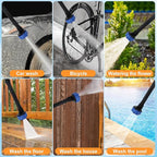 18000mAh Portable Cordless Pressure Washer,800PSI Electric Pressure Washer with Battery|Charger|6-in-1 Nozzle,33FT Drain Hose,Portable Power Washer for Car/Garden/Floor/Yards