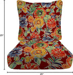 RSH DECOR: Deep Seating Cushion with Pillow Back | 25” x 25” Seat | Water and Fade-Resistant Spun Fabric | Outdoor Chair Cushion Set for Patio Furniture | Colsen Berry
