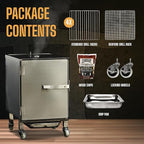 SmokinTex Lil' Tex Electric Smoker - Stainless Steel Portable Meat Smoker Grill with Temperature Control, Wood Chip Tray, and Meat Probe for BBQ, Jerky, Vegetables