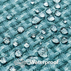 Kevin Textile Outdoor Waterproof Throw Pillow Covers Pack of 2 Weaving Texture Water Resistant Outside Decorative Cushion Covers for Garden Patio Tent Balcony Bench Couch Sofa 18x18 Inch, Teal