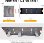 30W 100W 200W 400W Solar Panel,Portable Foldable Solar Panel Kit,Black with Carrying Case (2 * 200W)