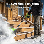 STEELITE 21V Cordless Snow Shovel, 12" Battery Snow Blower with Directional Plate, 20ft Throw, 2×4.0Ah Batteries & Charger, Extended Runtime(Ships in 2 Packages, May Arrive Separately)