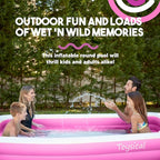 Toysical Inflatable Pool for Kids and Adults - 118 x 72 x 22 - More Durable Than Other Blow up Pools for Adults - Includes Patches