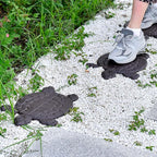Sungmor Cast Iron Turtle Stepping Stones, Sturdy Metal Stepping Mat for Front Door, Outdoor Walkway Decorative Statue, Garden Path Pavers for Yard Lawn Landscaping