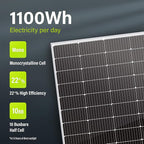 Newpowa 220W Monocrystalline Solar Panel 10BB Cell Solar Panel 220 Watt 12V High Efficiency Mono Module RV Marine Boat Off Grid